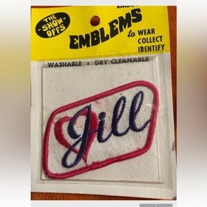 Emblems Patch 'The Show Offs' vintage 70s name Jill